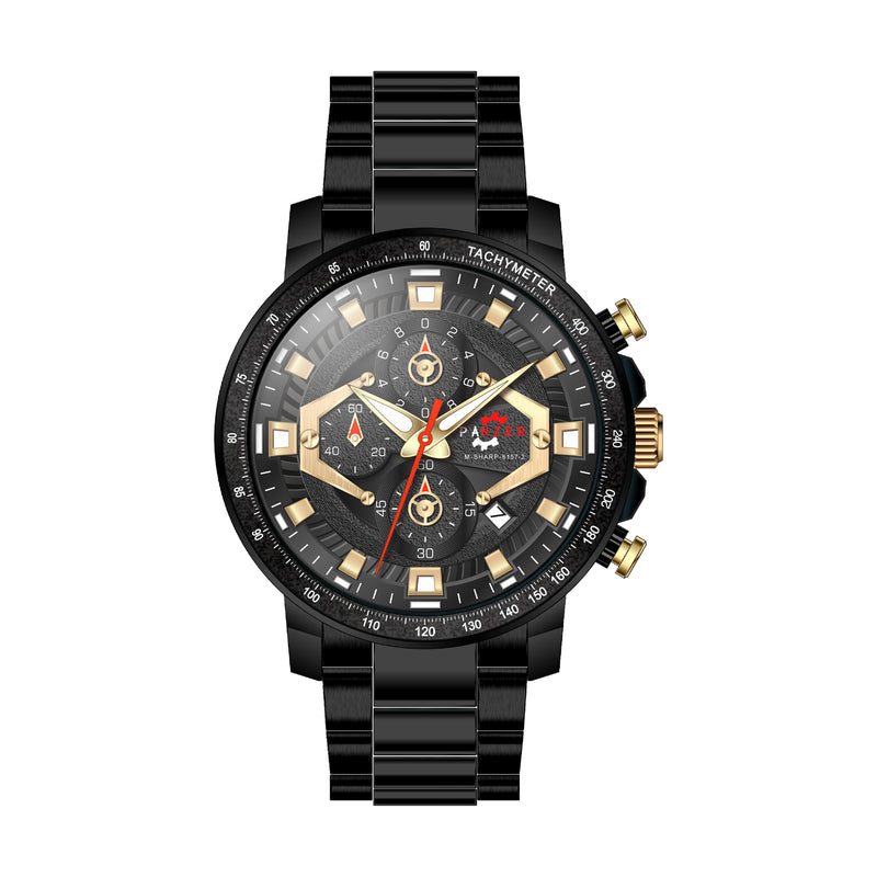 RELOJ PANZER ORIGINAL - PLATEADO NEGRO Y DORADO PARA HOMBRE  | PAN-7, PAN-8, PAN-9