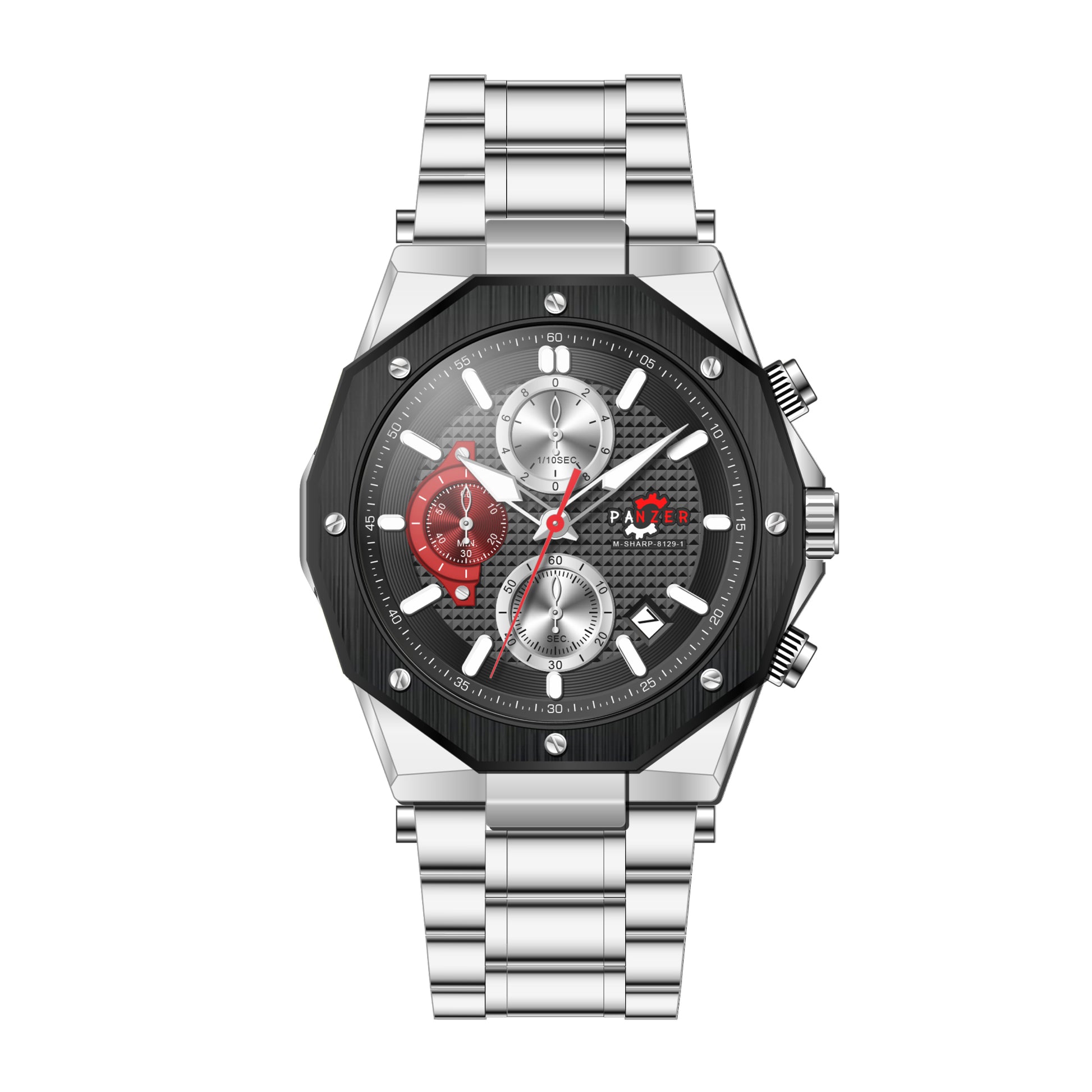 RELOJ PANZER ORIGINAL - ELEGANTE DORADO NEGRO BLANCO Y PLATEADO  PARA HOMBRE |  PAN-29, PAN-30, PAN-31, PAN-32