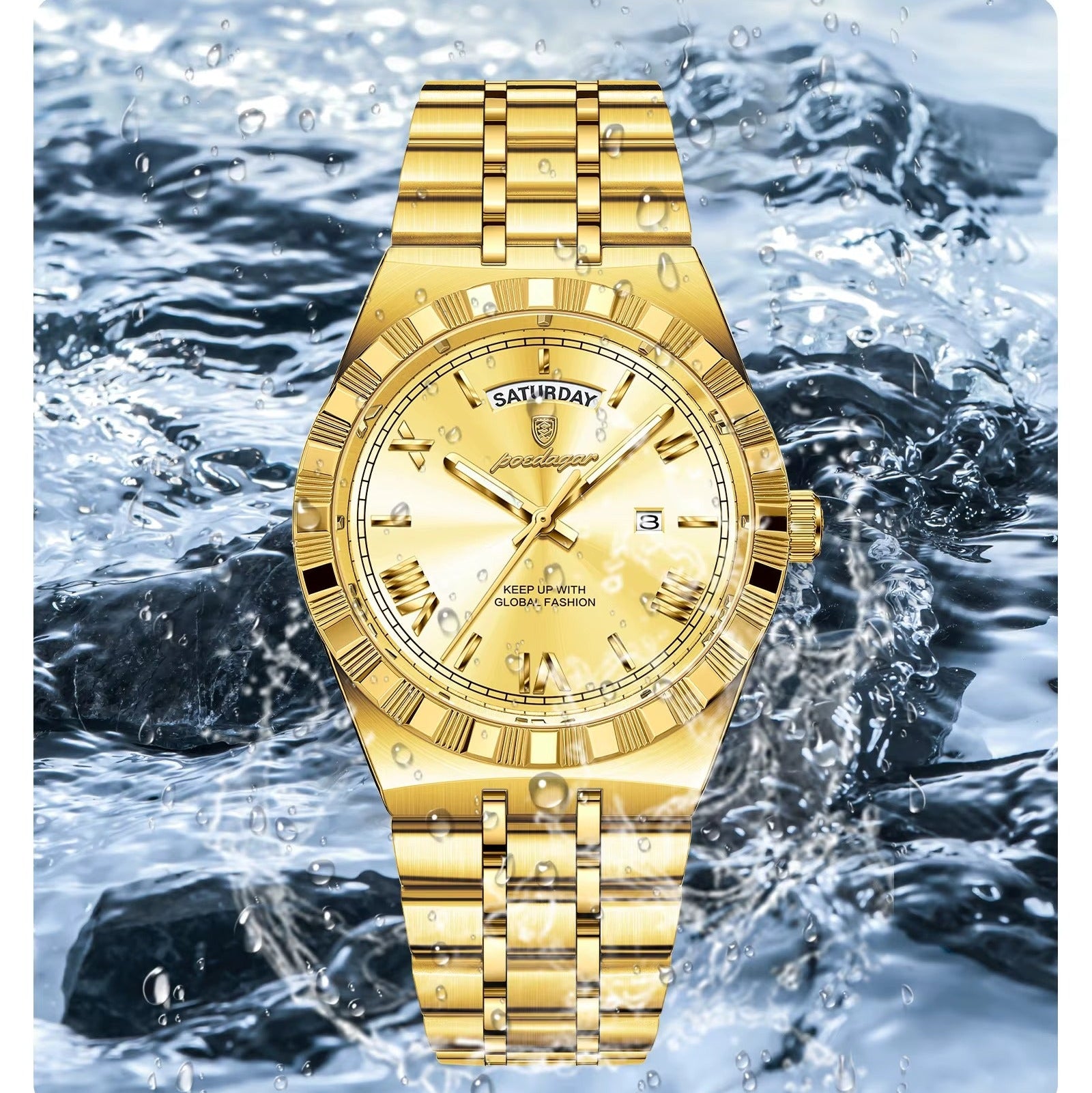 RELOJ POEDAGAR ORIGINAL - ELEGANTE DORADO| POE-48-4