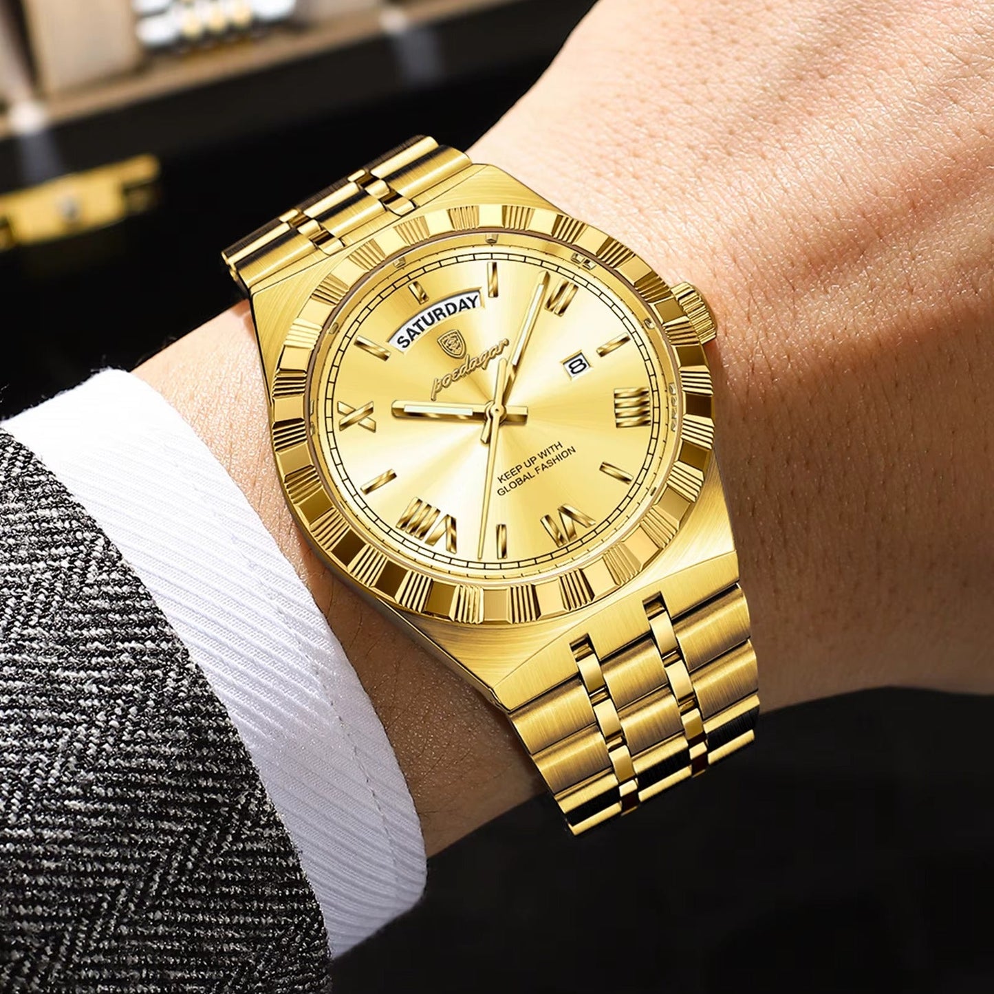 RELOJ POEDAGAR ORIGINAL - ELEGANTE DORADO| POE-48