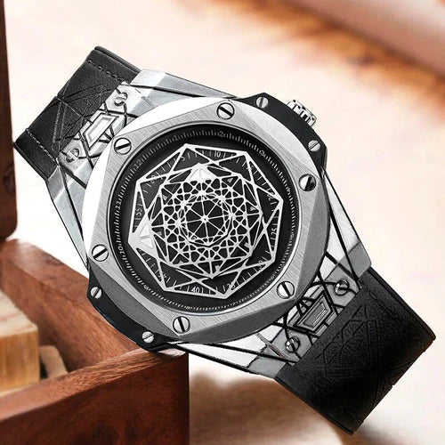 RELOJ RUIMAS ORIGINAL- CASUAL NEGRO Y DORADO PARA HOMBRE 533G | RUI-10 | RUI-11 | RUI-1 (2)