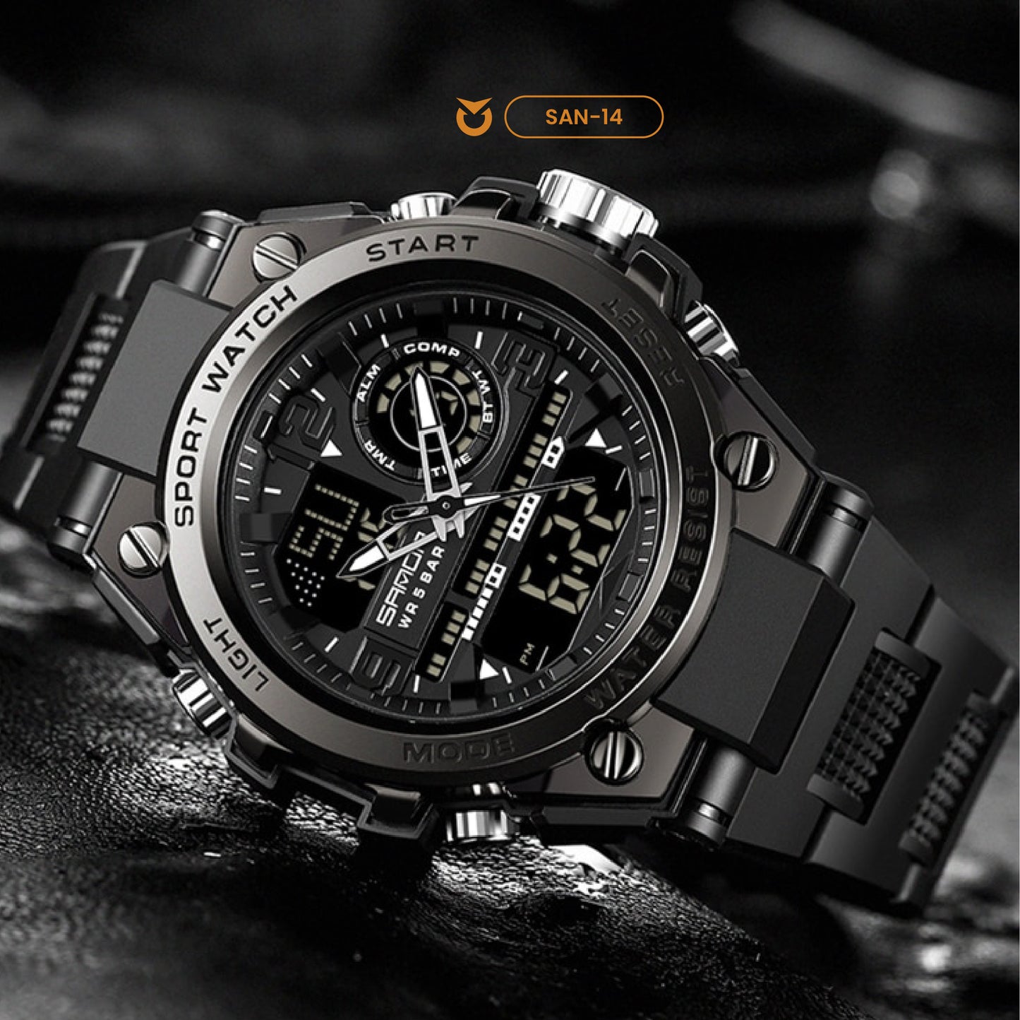 RELOJ SANDA ORIGINAL - NEGRO PARA HOMBRE 6024 | SAN-14 | SAN-15 | SAN-16