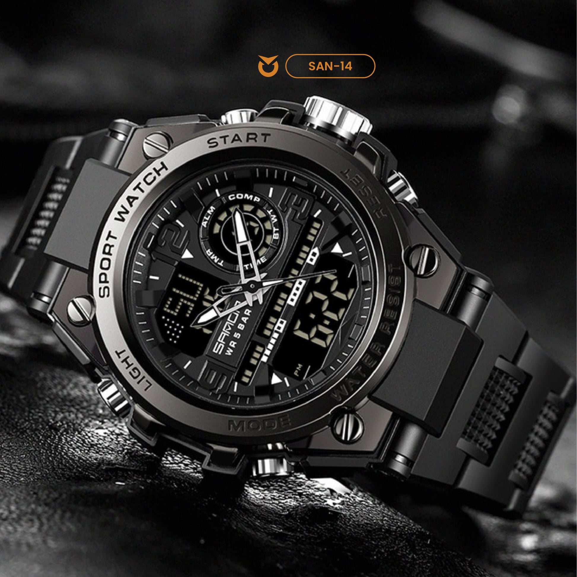 RELOJ SANDA ORIGINAL - NEGRO PARA HOMBRE 6024 | SAN-14 | SAN-15 | SAN-16