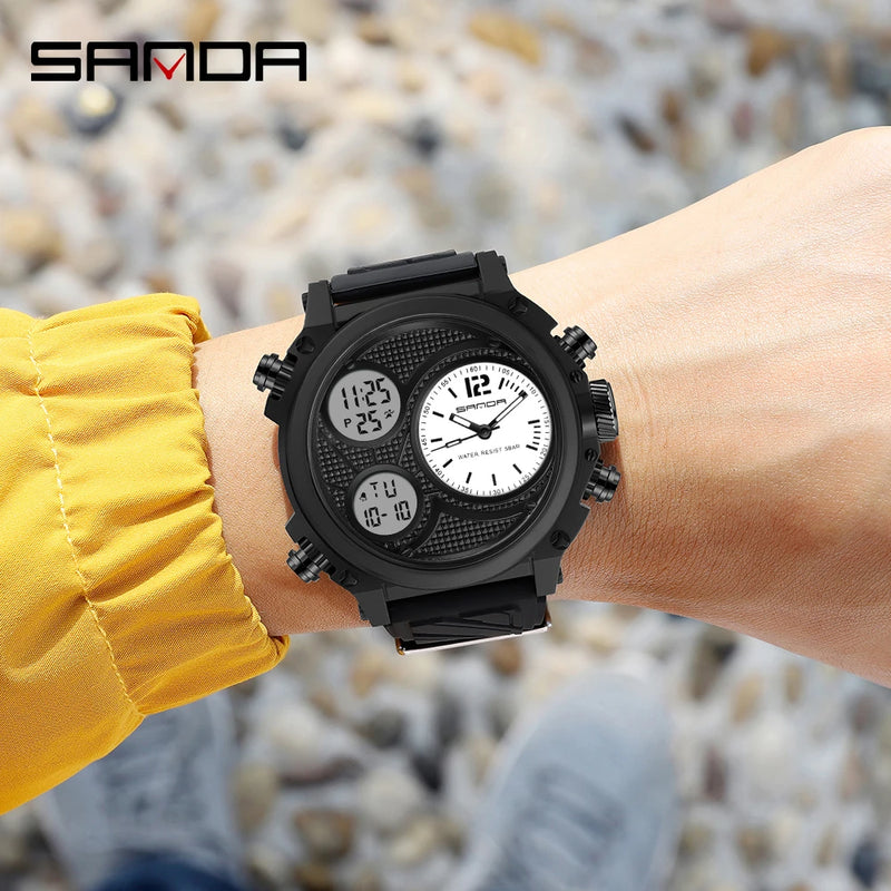 RELOJ SANDA ORIGINAL - NEGRO Y BLANCO PARA HOMBRE 3002 | SAN-101 - SAN-102