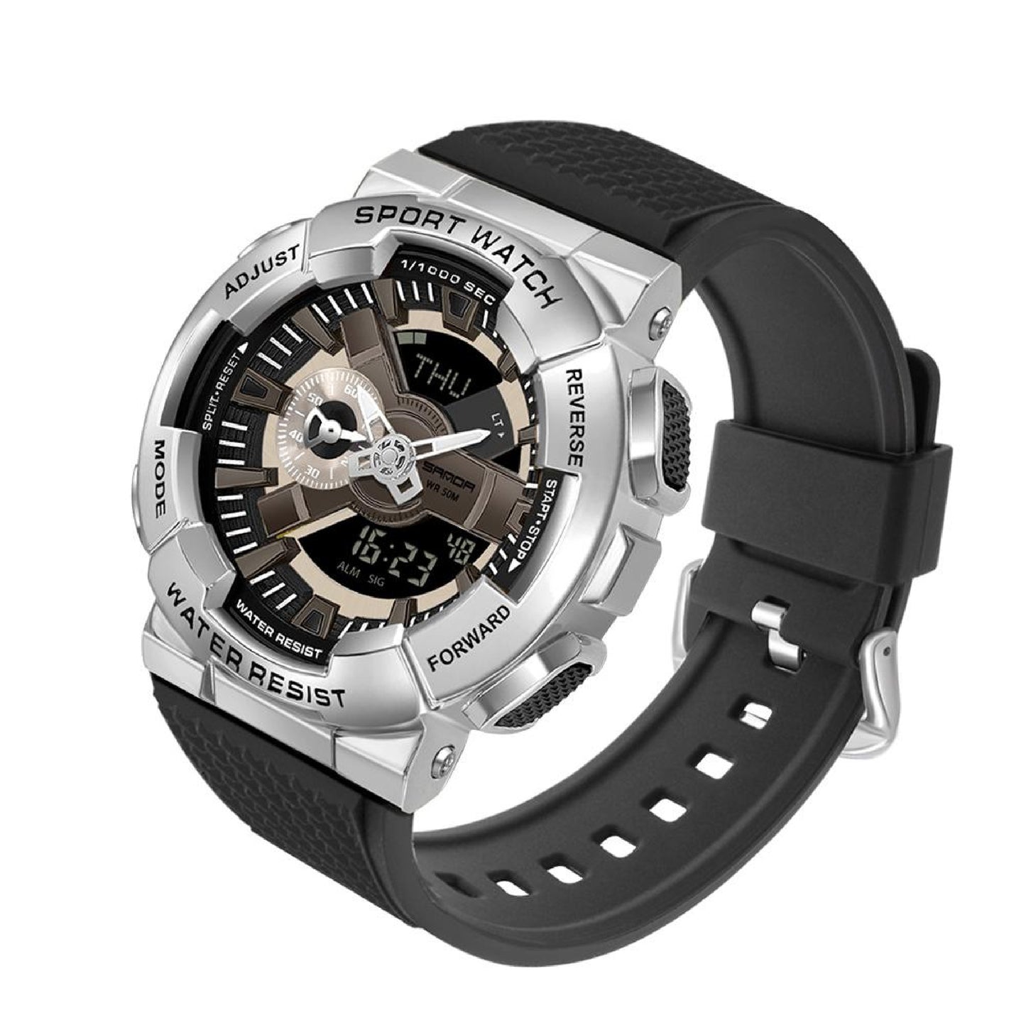 RELOJ SANDA ORIGINAL DEPORTIVOS DORADO, PLATEADO Y ARCOÍRIS PARA HOMBRE | SAN-33 | SAN-52 | SAN-53