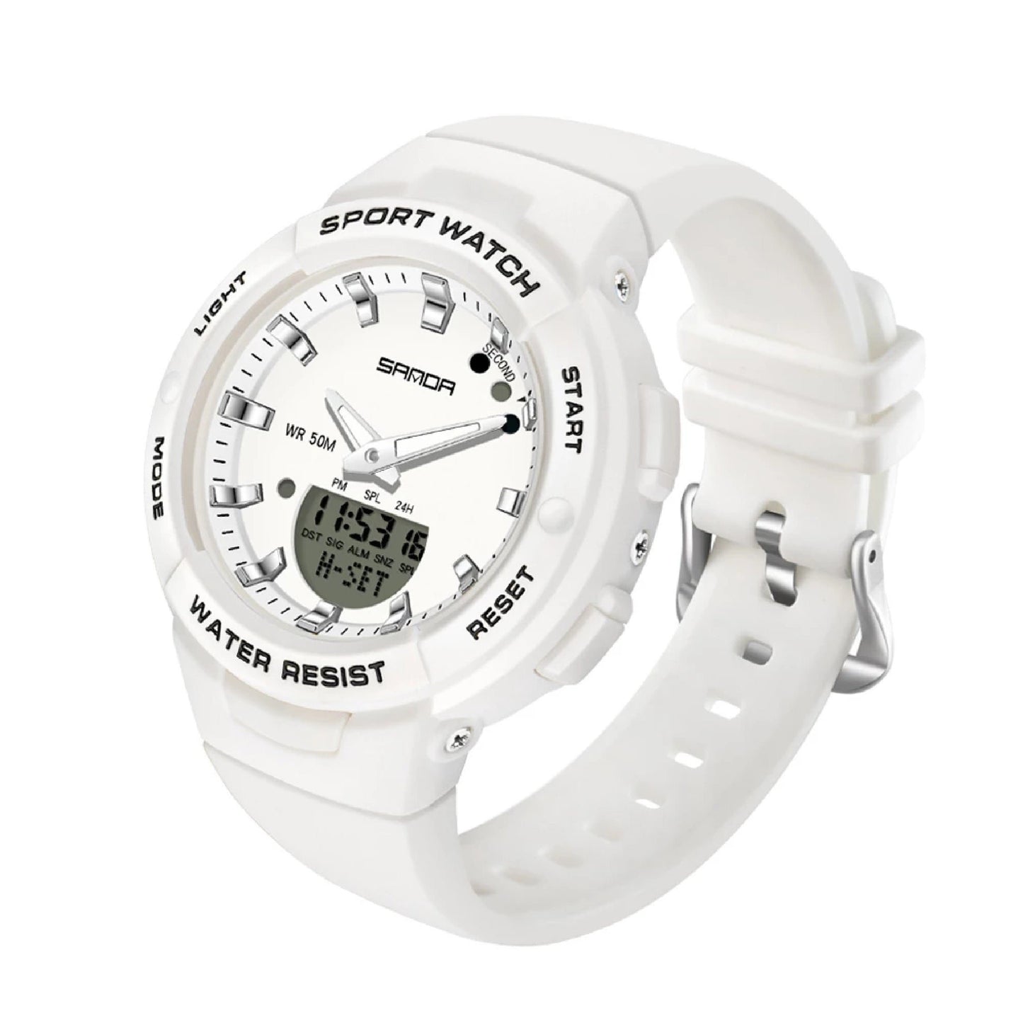 RELOJ SANDA ORIGINAL DEPORTIVO NEGRO Y BLANCO  PARA MUJER 6005 | SAN-17 | SAN-18