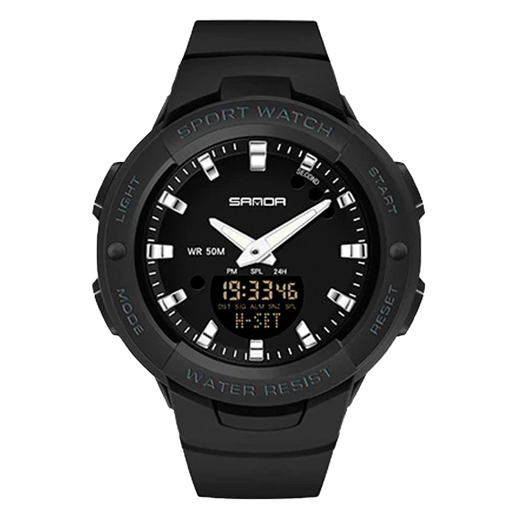 RELOJ SANDA ORIGINAL DEPORTIVO NEGRO Y BLANCO  PARA MUJER 6005 | SAN-17 | SAN-18