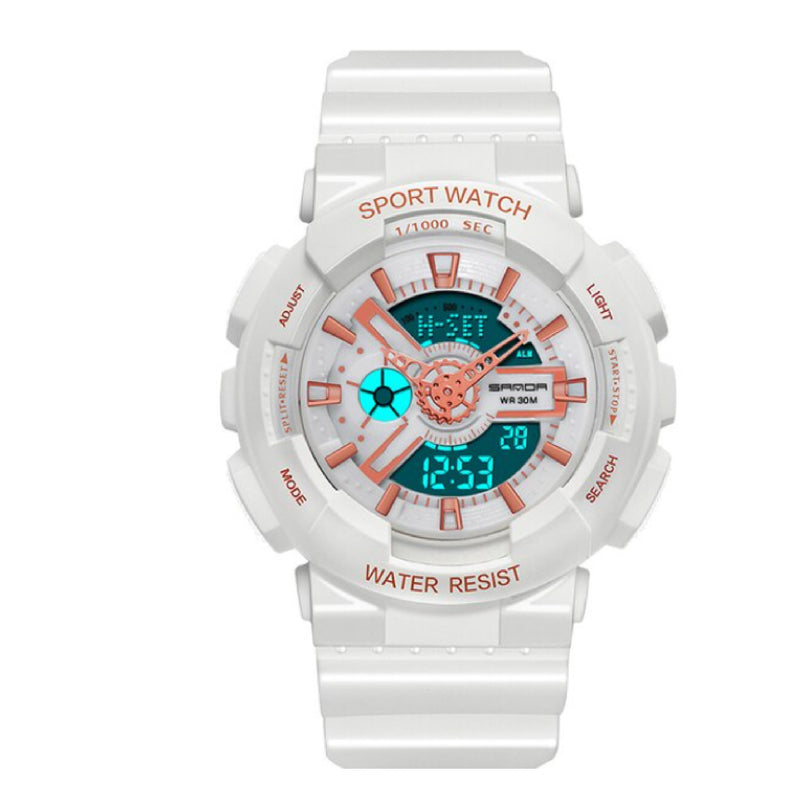 RELOJ SANDA ORIGINAL DEPORTIVO NEGRO Y BLANCO PARA MUJER | SAN-36 | SAN-37
