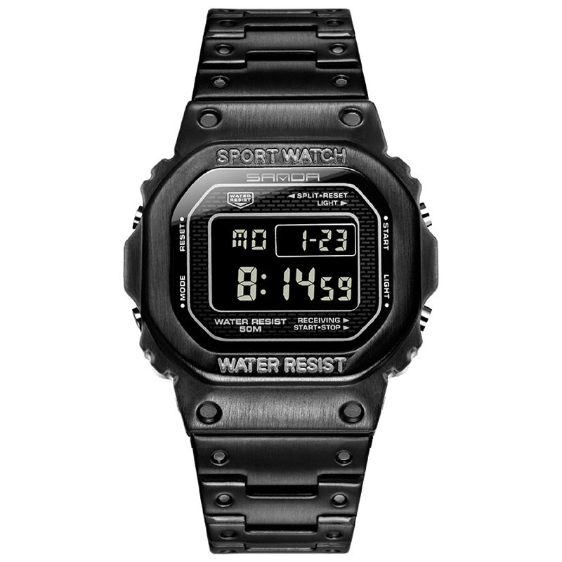 RELOJ SANDA ORIGINAL ELEGANTE NEGRO Y PLATEADO PARA HOMBRE | SAN-62 | SAN-41