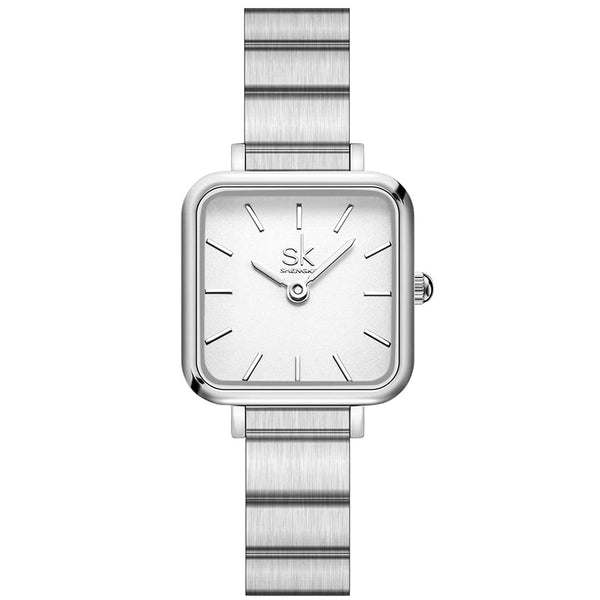 RELOJ SHENGKE ORIGINAL - ELEGANTE Y CASUAL - PLATEADO | SHE-2 para dama