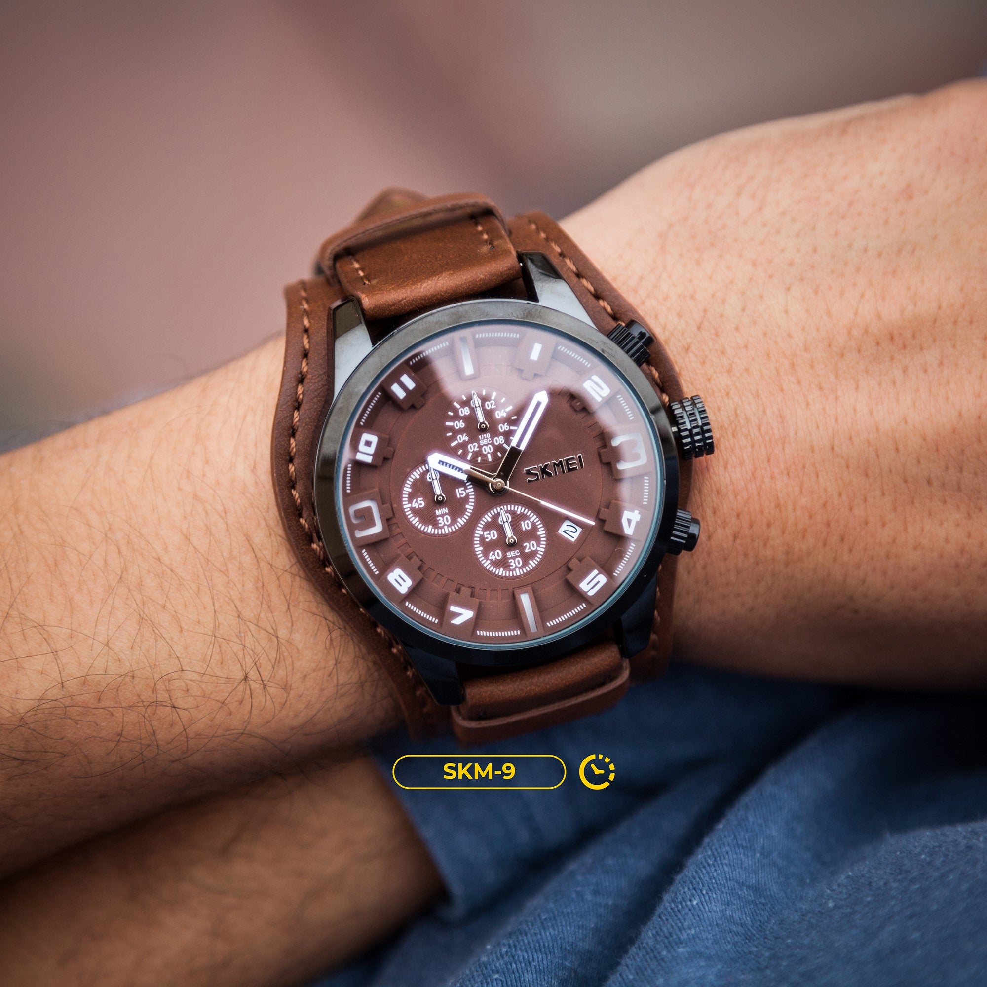 RELOJ SKMEI ORIGINAL - CASUAL - MARRÓN Y NEGRO |  SKM-9 I SKM-11 
