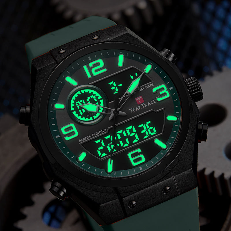 RELOJ TEARTRACE ORIGINAL - CASUAL DORADO NEGRO AZUL VERDE Y NARANJA TT6021 | TEA-29, TEA-30, TEA-31, TEA-32, TEA-33 PARA HOMBRE