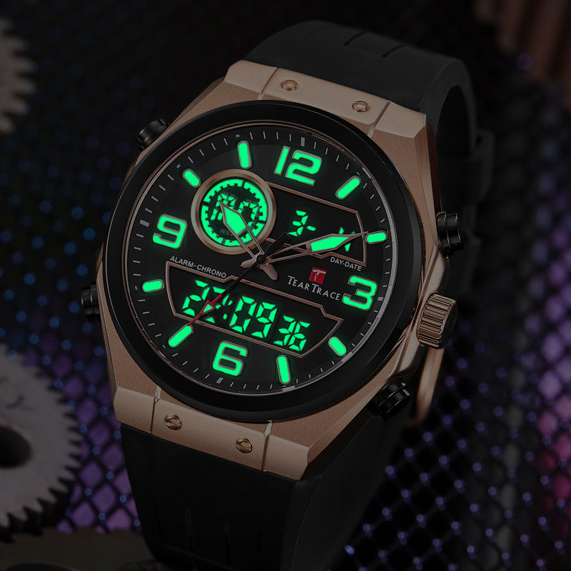 RELOJ TEARTRACE ORIGINAL - CASUAL DORADO NEGRO AZUL VERDE Y NARANJA TT6021 | TEA-29, TEA-30, TEA-31, TEA-32, TEA-33  PARA HOMBRE