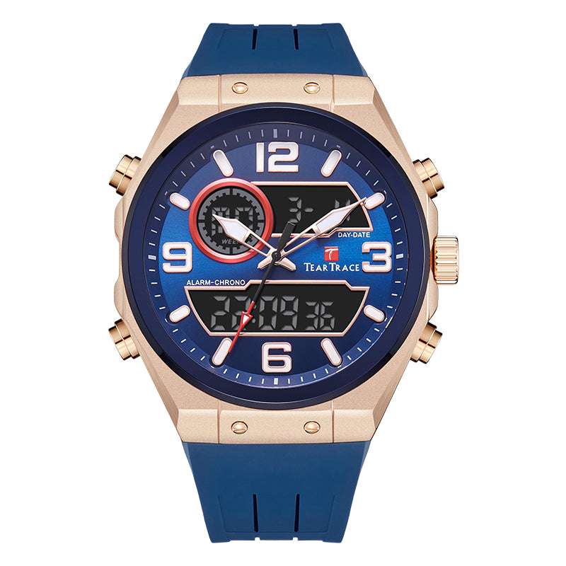RELOJ TEARTRACE ORIGINAL - CASUAL DORADO NEGRO AZUL VERDE Y NARANJA TT6021 | TEA-29, TEA-30, TEA-31, TEA-32, TEA-33 PARA HOMBRE