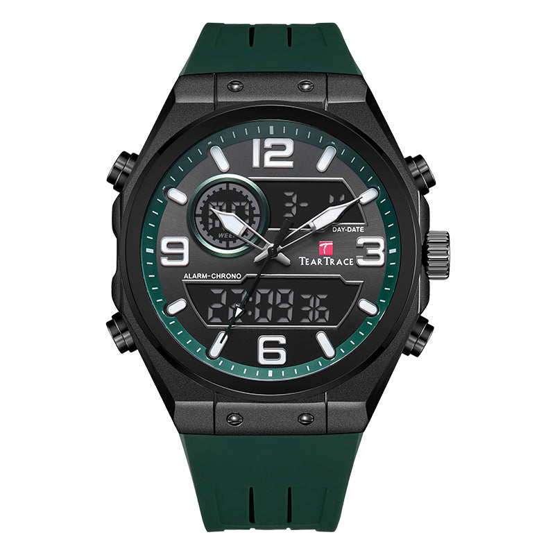 RELOJ TEARTRACE ORIGINAL - CASUAL DORADO NEGRO AZUL VERDE Y NARANJA TT6021 | TEA-29, TEA-30, TEA-31, TEA-32, TEA-33 PARA HOMBRE 
