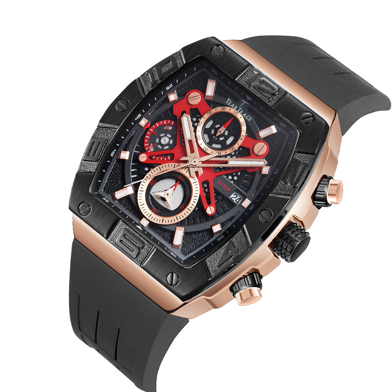 RELOJ TEARTRACE ORIGINAL - CASUAL DORADO NEGRO Y AZUL TT6033 | TEA-20, TEA-21, TEA-22 PARA HOMBRE