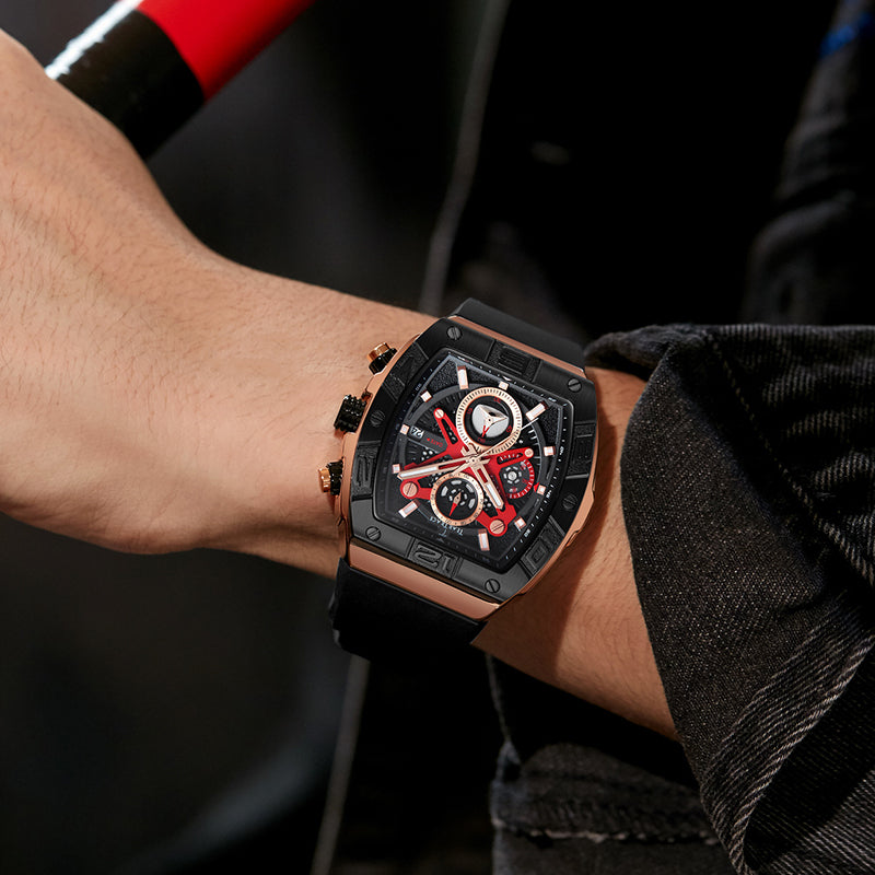 RELOJ TEARTRACE ORIGINAL - CASUAL DORADO NEGRO Y AZUL TT6033 | TEA-20, TEA-21, TEA-22 PARA HOMBRE