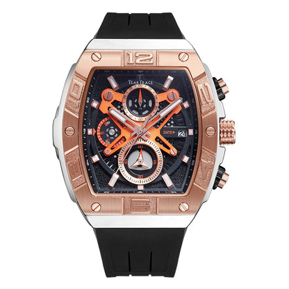 RELOJ TEARTRACE ORIGINAL - CASUAL DORADO NEGRO Y AZUL TT6033 | TEA-20, TEA-21, TEA-22 PARA HOMBRE