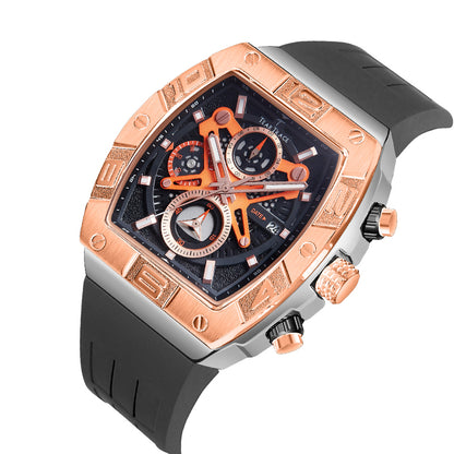 RELOJ TEARTRACE ORIGINAL - CASUAL DORADO NEGRO Y AZUL TT6033 | TEA-20, TEA-21, TEA-22 PARA HOMBRE