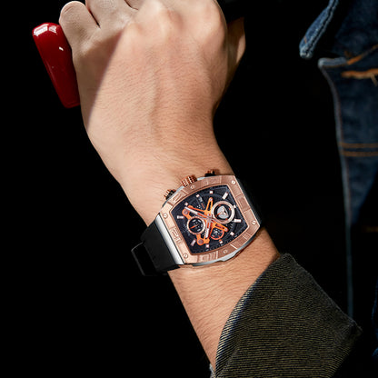 RELOJ TEARTRACE ORIGINAL - CASUAL DORADO NEGRO Y AZUL TT6033 | TEA-20, TEA-21, TEA-22 PARA HOMBRE