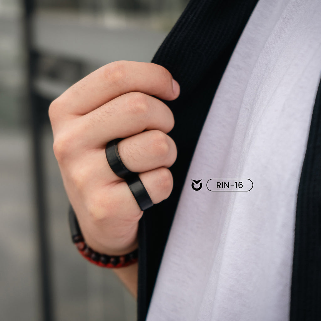 ANILLO RACE NEGRO | RIN-16