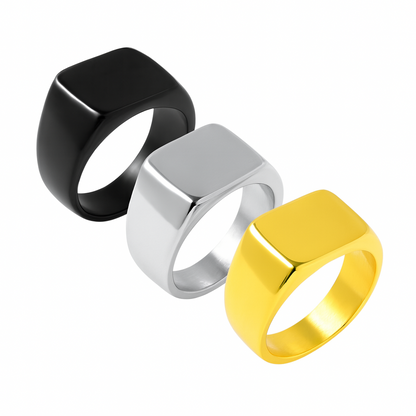 ANILLO CARBÓN NEGRO I PLATEADO I DORADO | RIN-18 I RIN-19 I RIN-20
