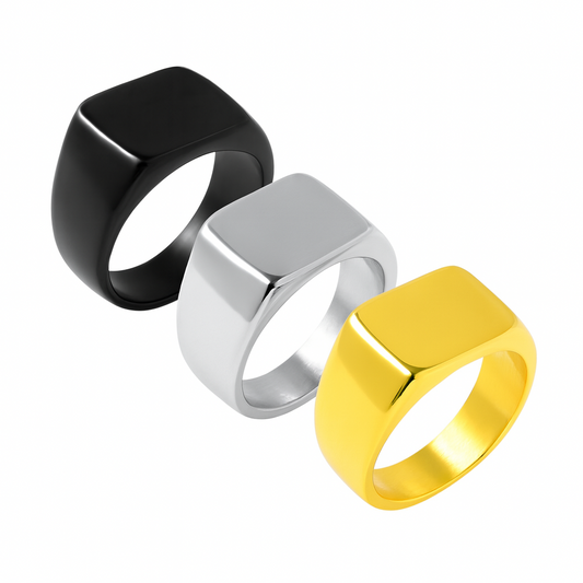 ANILLO CARBÓN NEGRO I PLATEADO I DORADO | RIN-18 I RIN-19 I RIN-20
