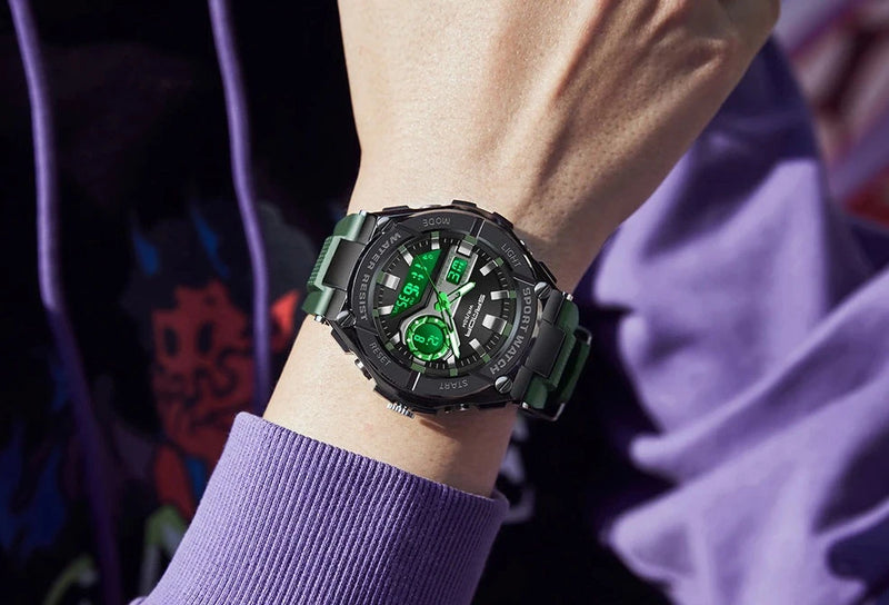 RELOJ SANDA DEPORTIVO NEGRO, VERDE | SKU: SAN-110 | SAN-111 | SAN-112