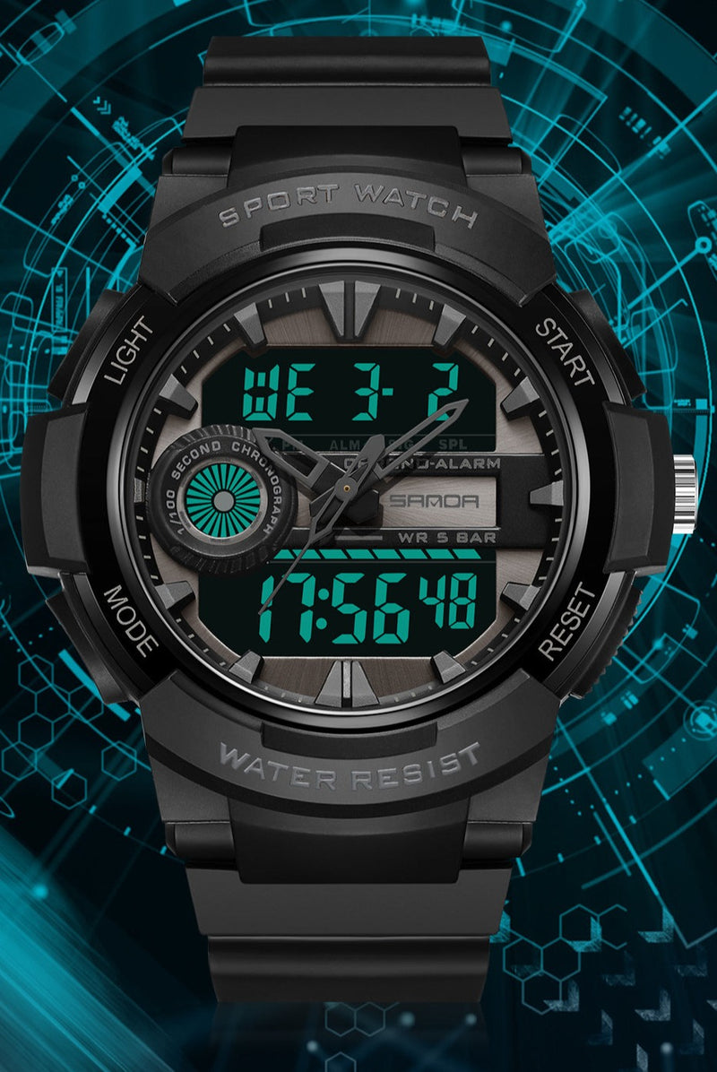 RELOJ SANDA DEPORTIVO NEGRO | SKU: SAN-109