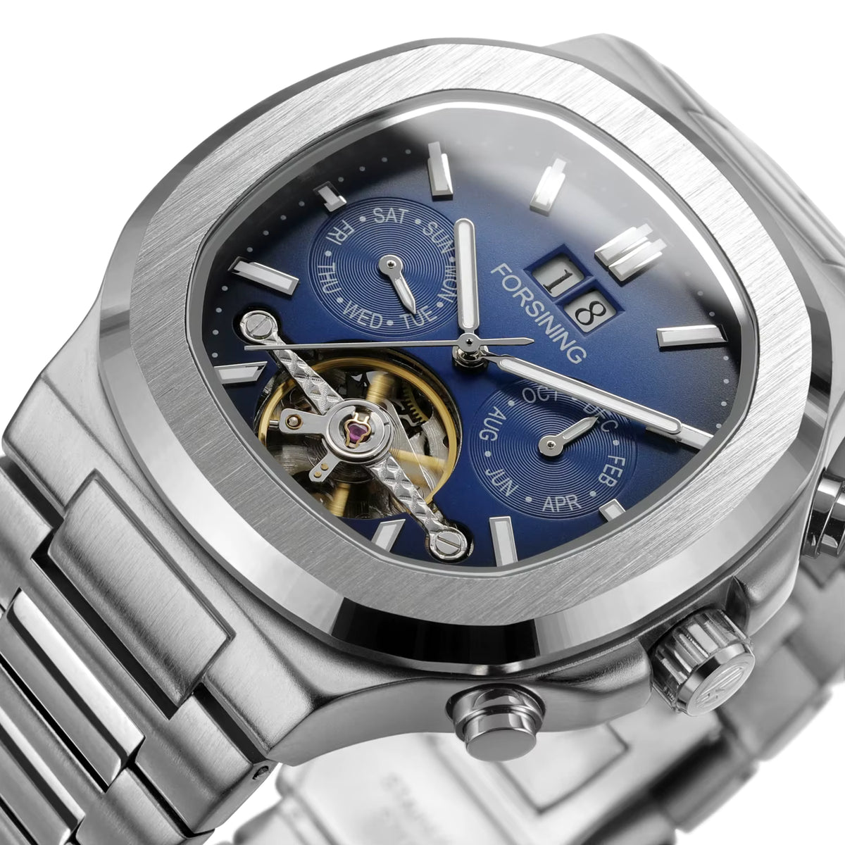 TM481 | RELOJ SKELETON FORSINING ORIGINAL PLATEADO | FOR-33, FOR-34, FOR-35