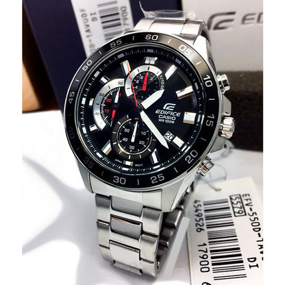 EFV-550D | RELOJ CASIO EDIFICE ORIGINAL ACERO NEGRO AZUL BLANCO | EDI-OG-3, EDI-OG-59, EDI-OG-60