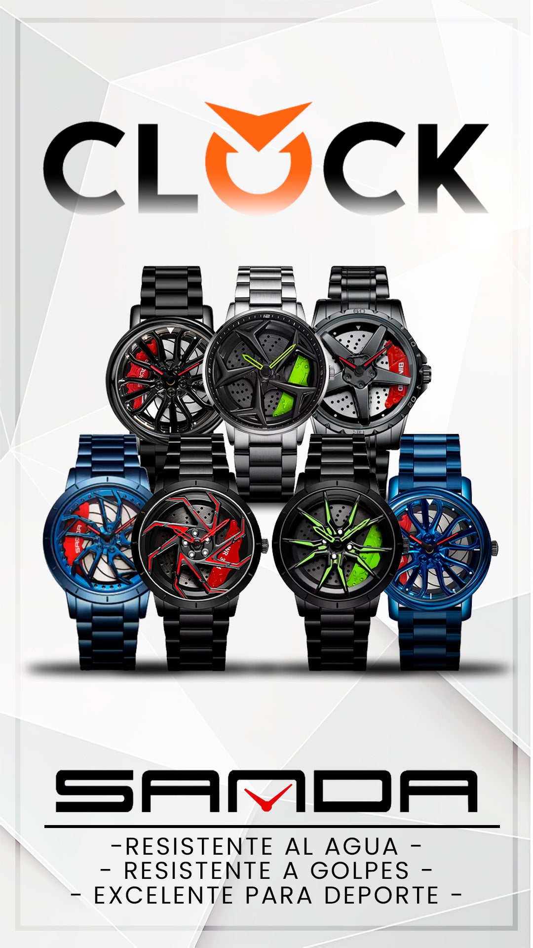RELOJES SANDA Y BINBOND ORIGINAL DEPORTIVO PLATEADO NEGRO | BIN-2 | SAN-54 | SAN-55 | SAN-121 |SAN-122 | SAN-123