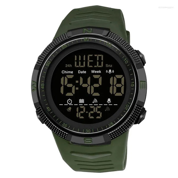 RELOJ SANDA 6014 FUTURISTA NEGRO Y VERDE | SAN-22 | SAN-124