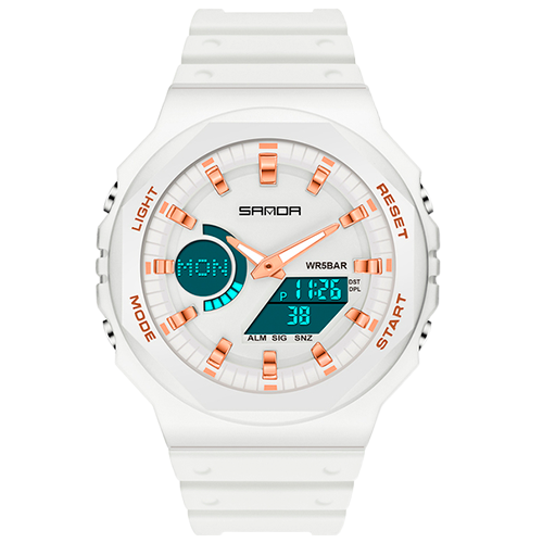 RELOJ SANDA MODERNO BLANCO CASUAL  | SAN-40