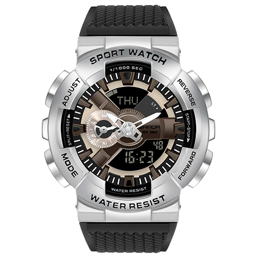 RELOJ SANDA DEPORTIVO PLATEADO Y DORADO | SAN-53 - SAN-33