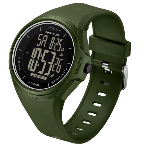 RELOJ SANDA HOMBRE DIGITAL VERDE DIARIO | SKU: SAN-77