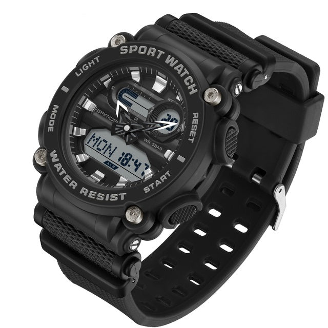 RELOJ SANDA HOMBRE DEPORTIVO ESTILO G-SHOCK NEGRO TOTAL | SKU: SAN-82, SAN-83, SAN-84