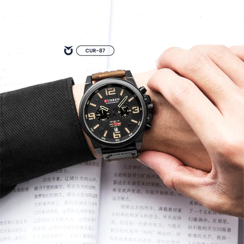 RELOJ CURREN ORIGINAL MARRÓN NARANJA NEGRO 8314 | CUR-27 - CUR-87 - CUR-110