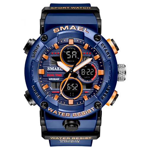 RELOJ ORIGINAL SMAEL  - DEPORTIVO - AZUL MILITAR | SMA-13