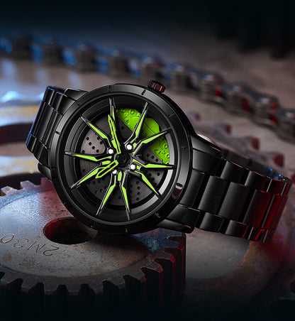 Sanda Negro y Verde con Aspas para hombre SAN-123