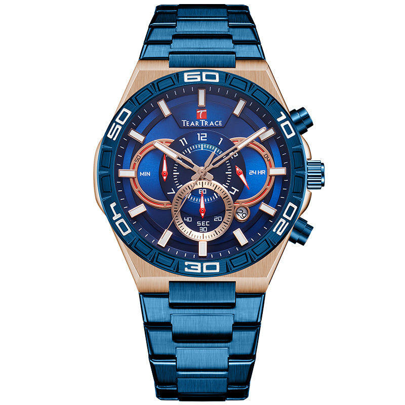 RELOJ TEARTRACE TT6037 ORIGINAL - DORADO NEGRO Y AZUL | TEA-16, TEA-17, TEA-19