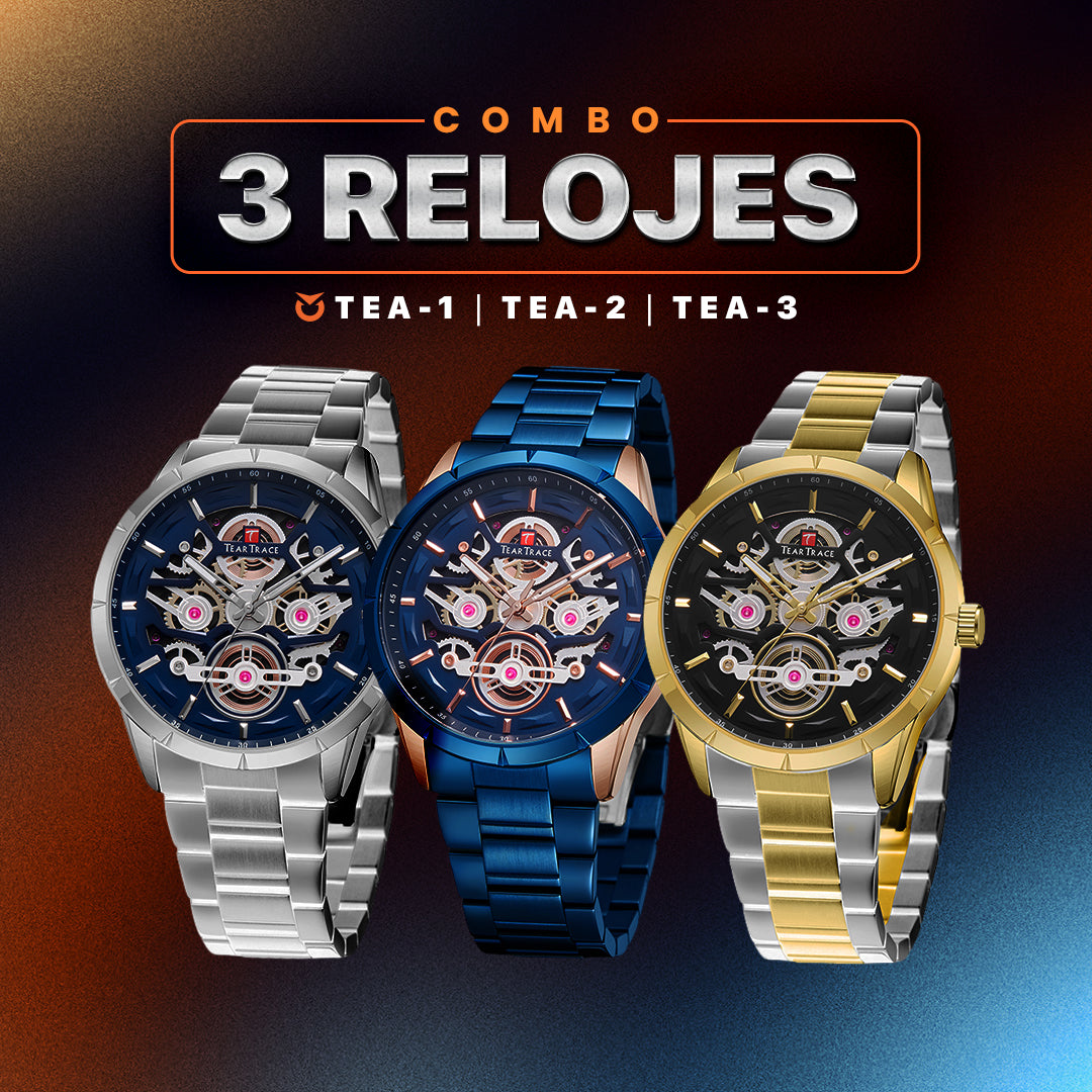 COMBO 3 RELOJES TEARTRACE | TEA-1 - TEA-2 - TEA-3