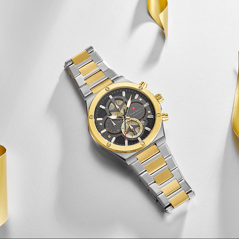 RELOJ TEARTRACE TT6044 ORIGINAL - PLATEADO AZUL Y DORADO |  TEA-6, TEA-8