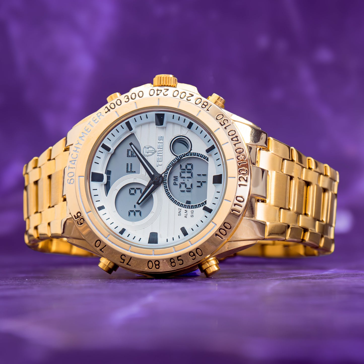 RELOJ TEMEIS ORIGINAL 3160 DORADO BLANCO ROJO PLATEADO AZUL | TEM-17, TEM-18, TEM-19, TEM-20, TEM-21