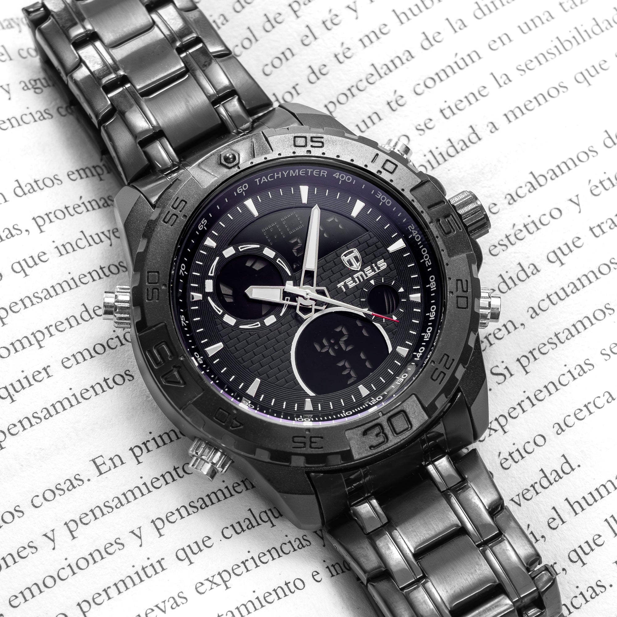 RELOJ TEMEIS ORIGINAL - CASUAL BLANCO PLATEADO NEGRO DORADO 3206 | TEM-22, TEM-23, TEM-24, TEM-25