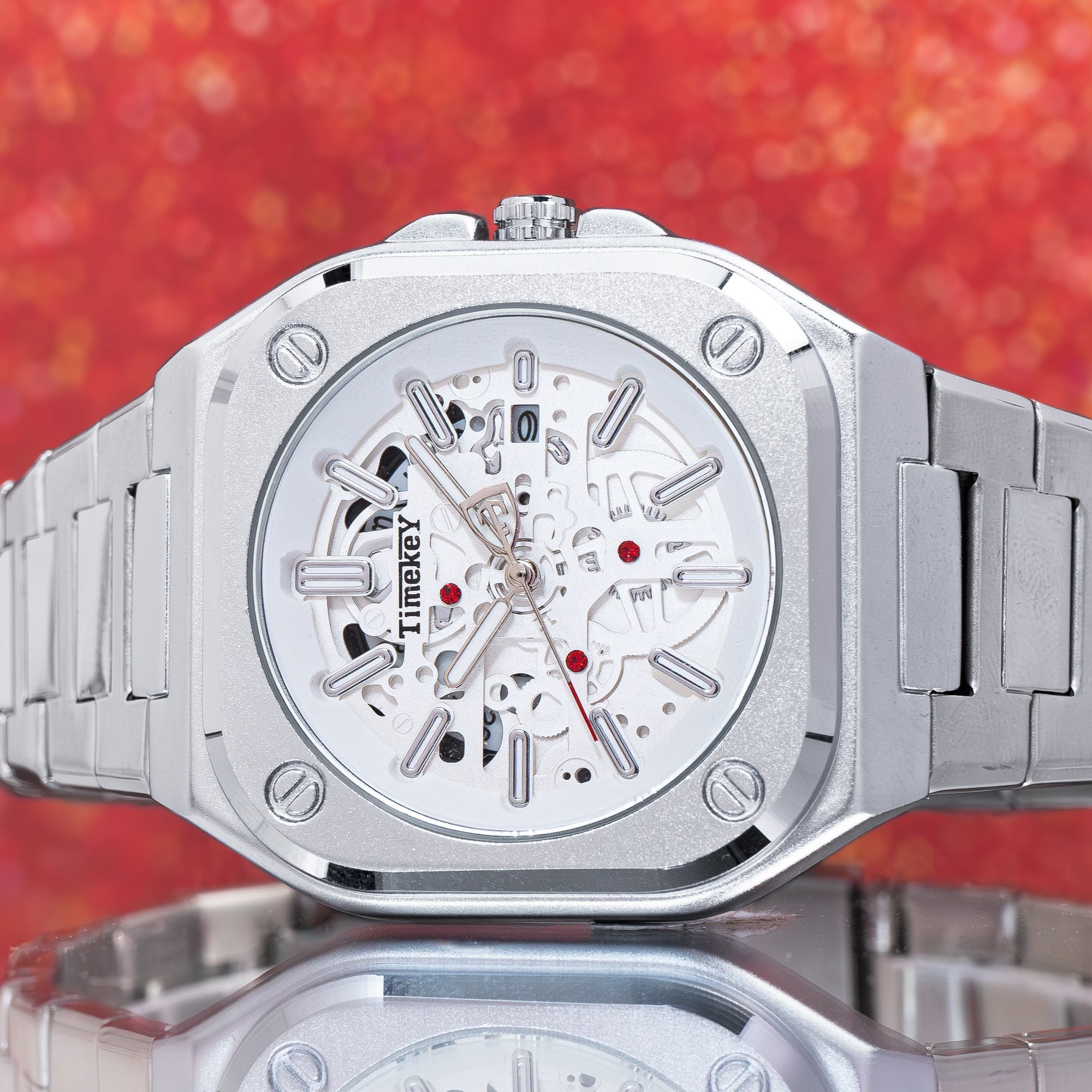 RELOJ TIMEKEY 3060 ORIGINAL ELEGANTE DORADO, PLATEADO Y NEGRO | TIM-6, TIM-7, TIM-8