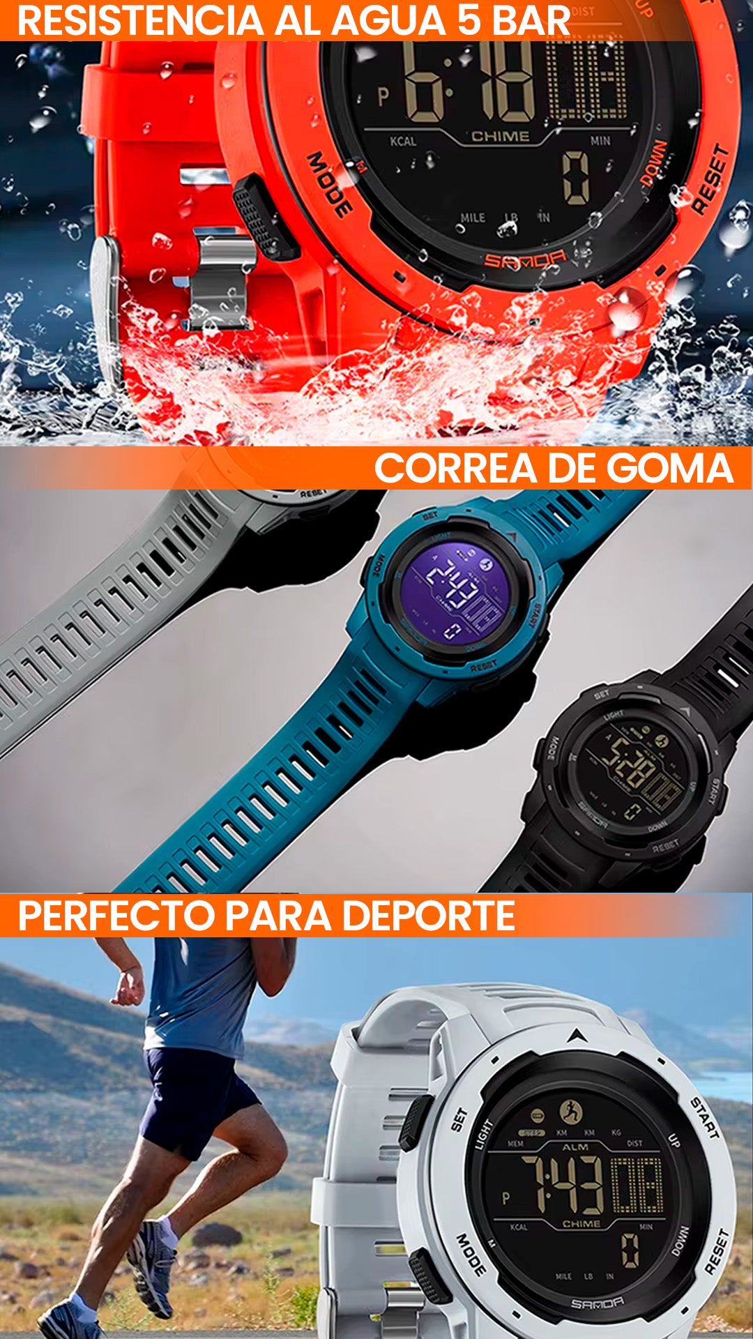 RELOJ SANDA ORIGINAL - DEPORTIVO 2145 | SAN-88 - SAN-89 - SAN-90 - SAN-91 - SAN-131