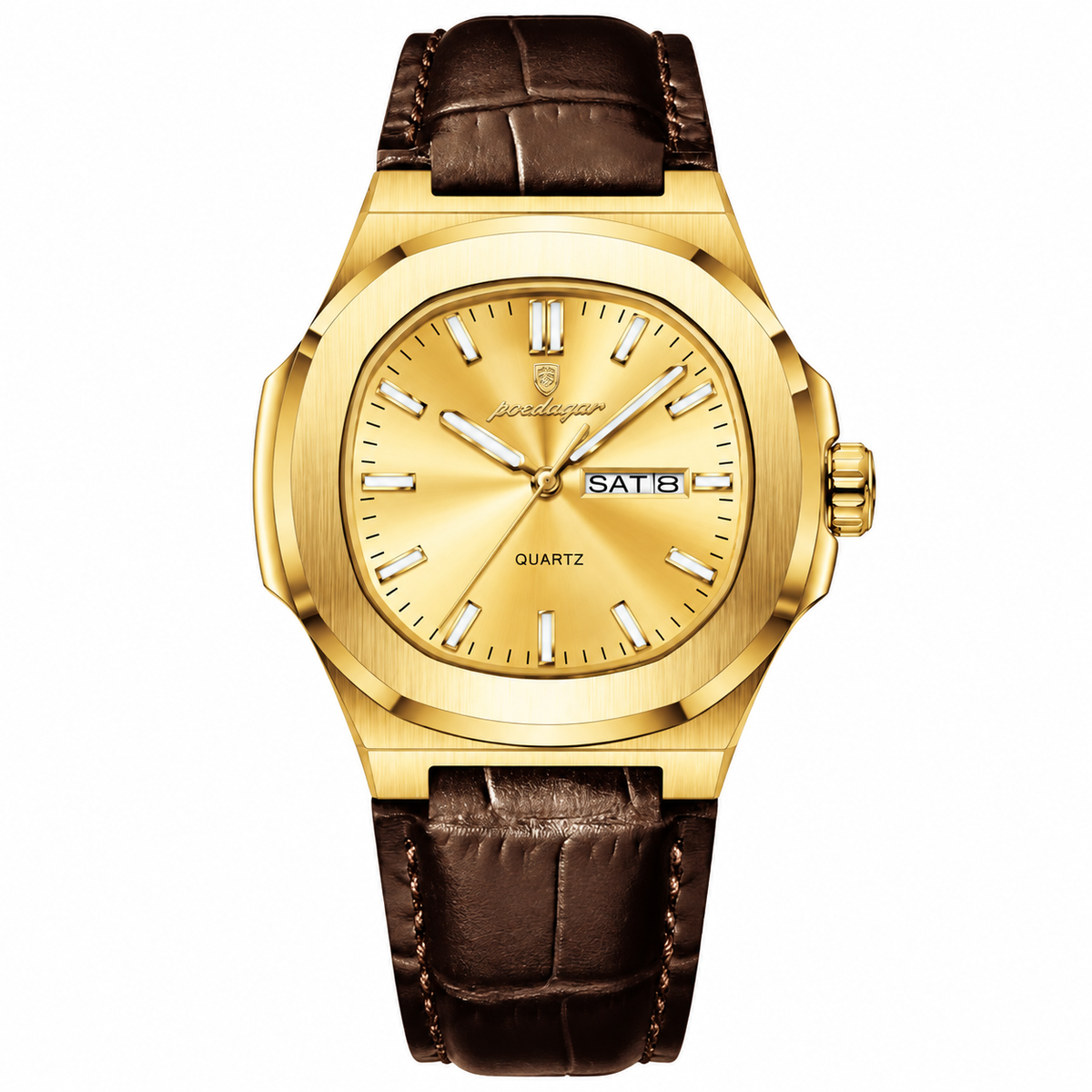 853 | RELOJ CASUAL POEDAGAR ORIGINAL PLATEADO/NEGRO