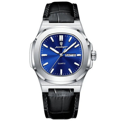 853 | RELOJ CASUAL POEDAGAR ORIGINAL PLATEADO/NEGRO