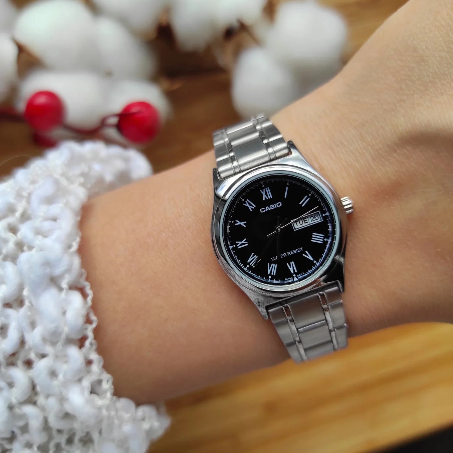 RELOJES CASIO ORIGINAL LTP-V006D-1BUDF PLATEADO | CAS-157